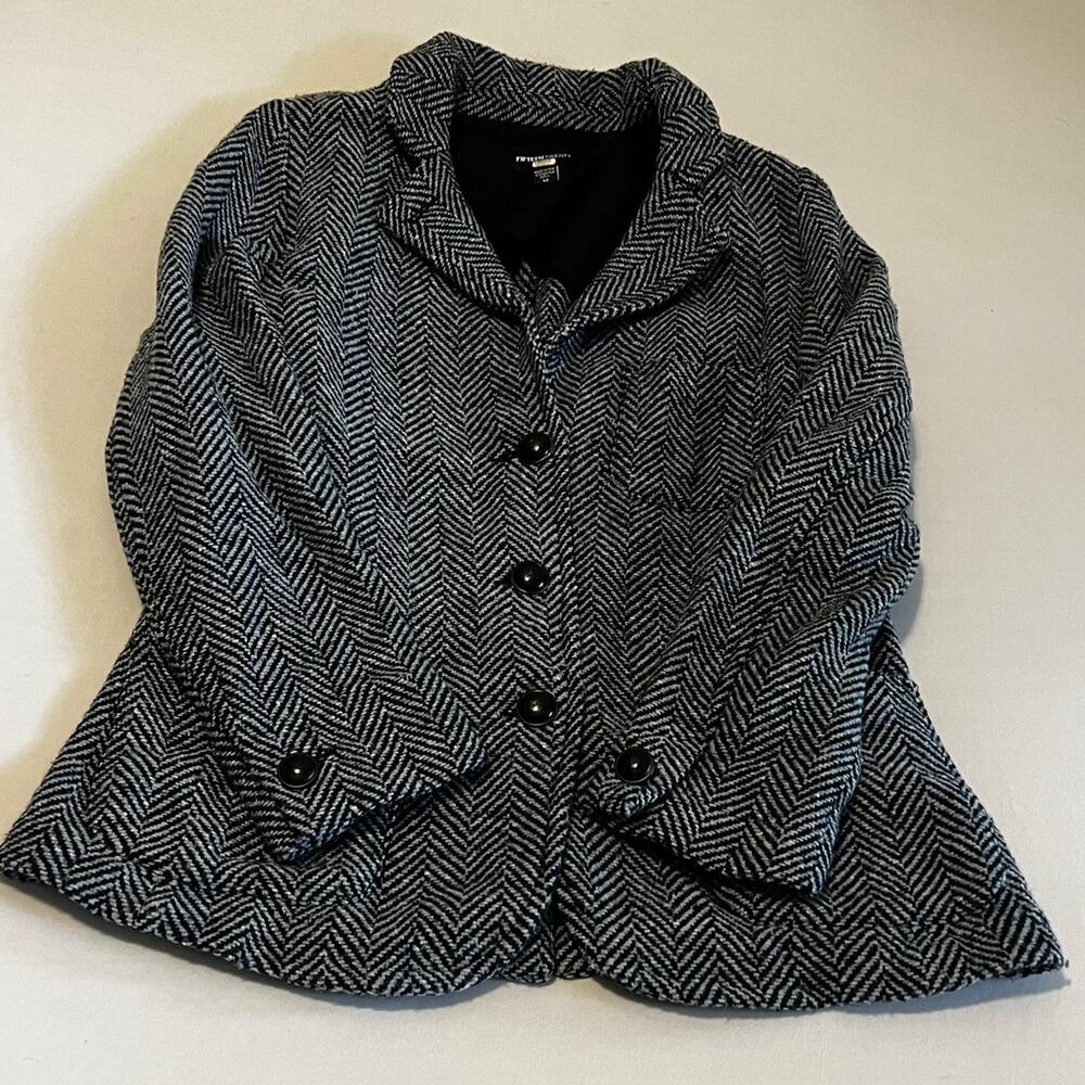 Fifteen Twenty Blue Herringbone Jacket Size M